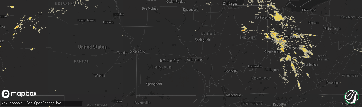 Hail map on July 11, 2011