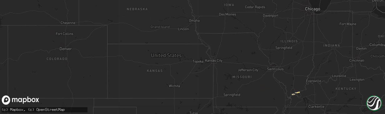 Hail map in North Dakota on July 11, 2012