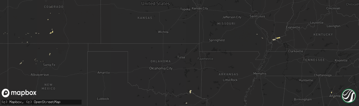 Hail map on July 11, 2012