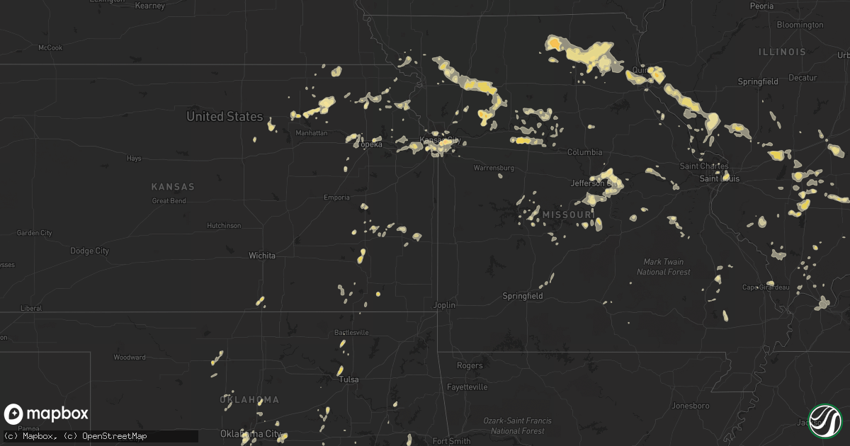 Hail map in Wyoming on July 12, 2011