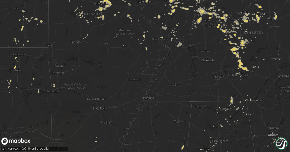 Hail map on July 12, 2011
