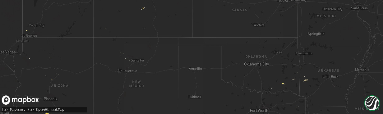 Hail map on July 12, 2012