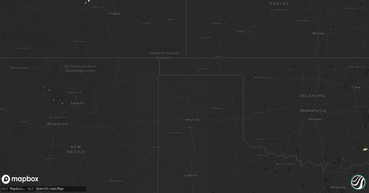 Hail map on July 12, 2012