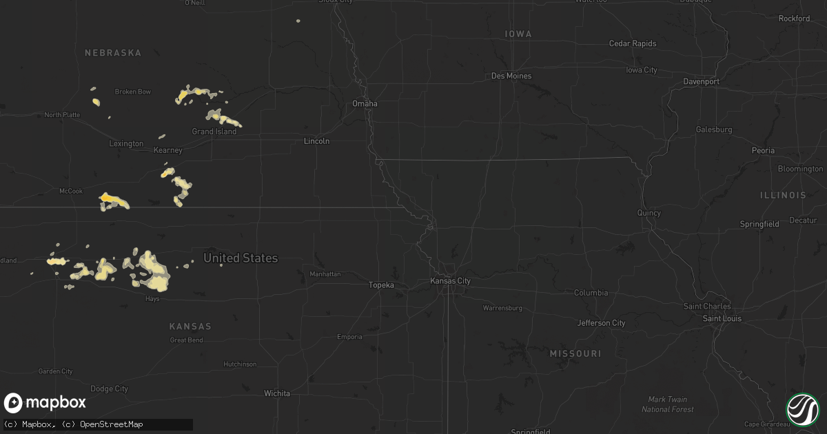 Hail map in Nebraska on July 13, 2011
