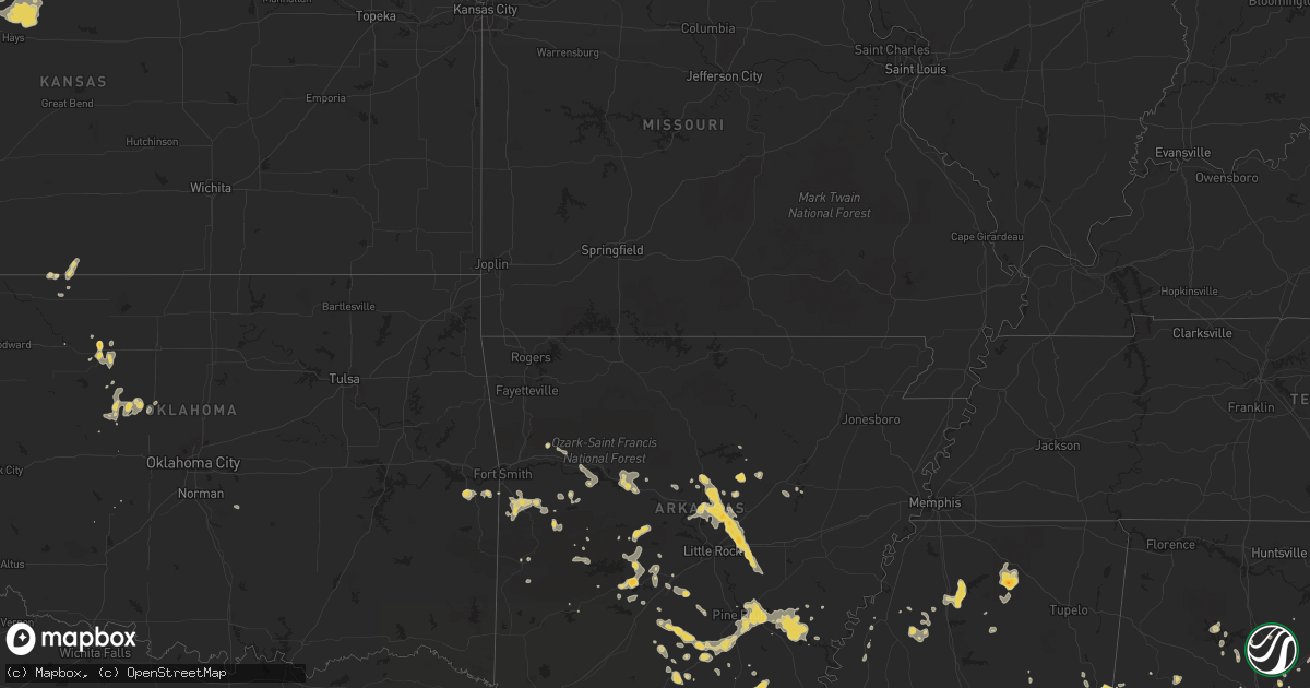 Hail map on July 13, 2011