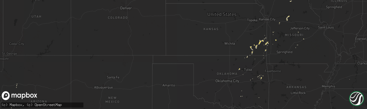 Hail map on July 13, 2012