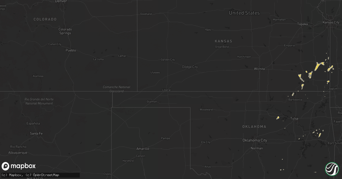 Hail map on July 13, 2012
