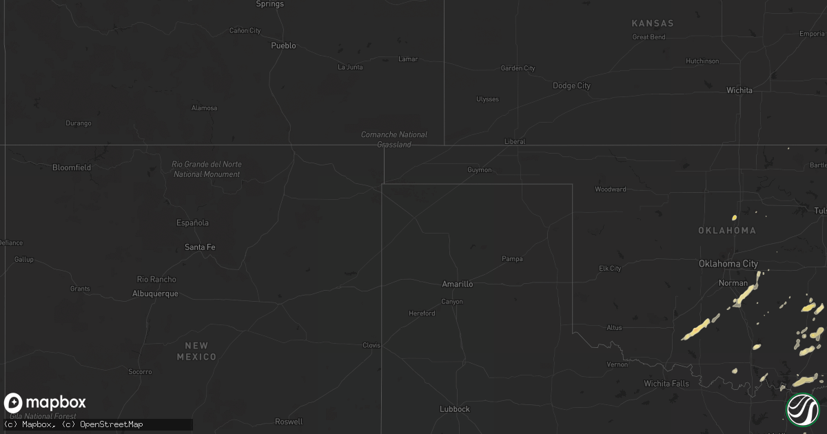 Hail map in Arizona on July 14, 2012