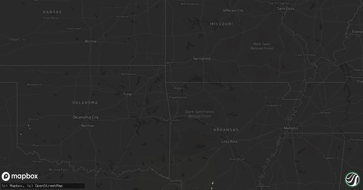 Hail map on July 15, 2012