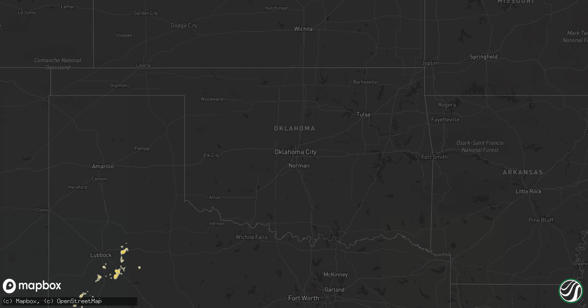 Hail map on July 16, 2012