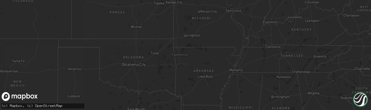 Hail map on July 17, 2011