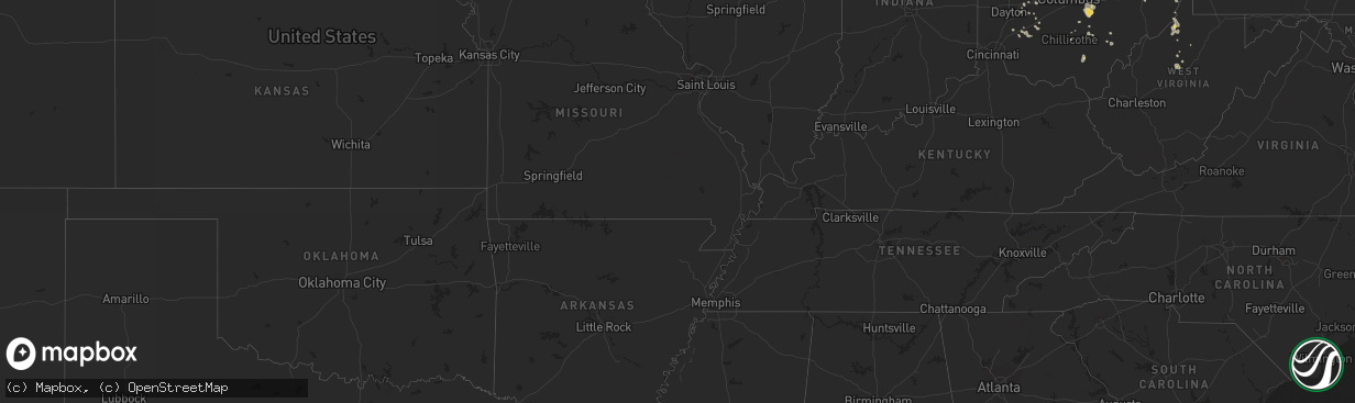 Hail map on July 18, 2011