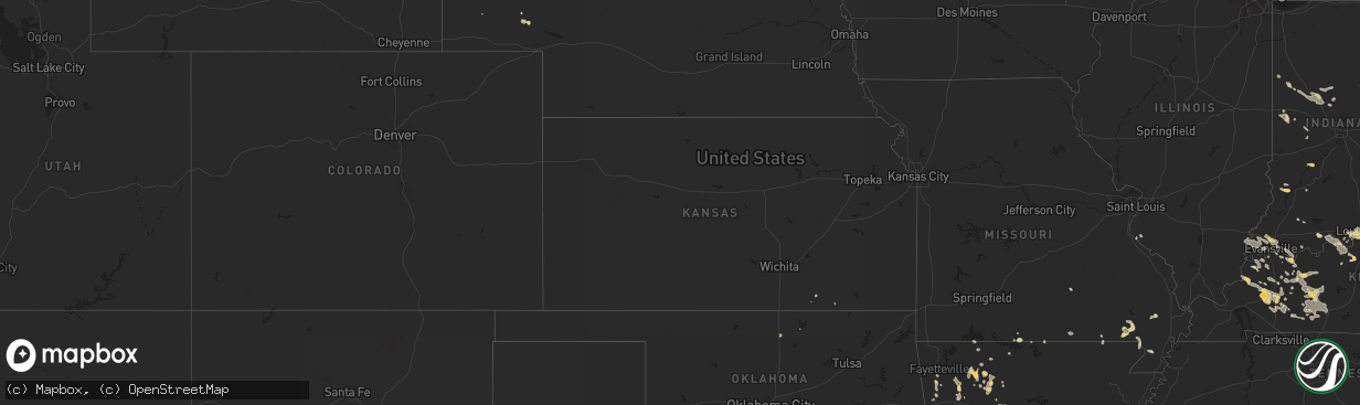 Hail map on July 19, 2012