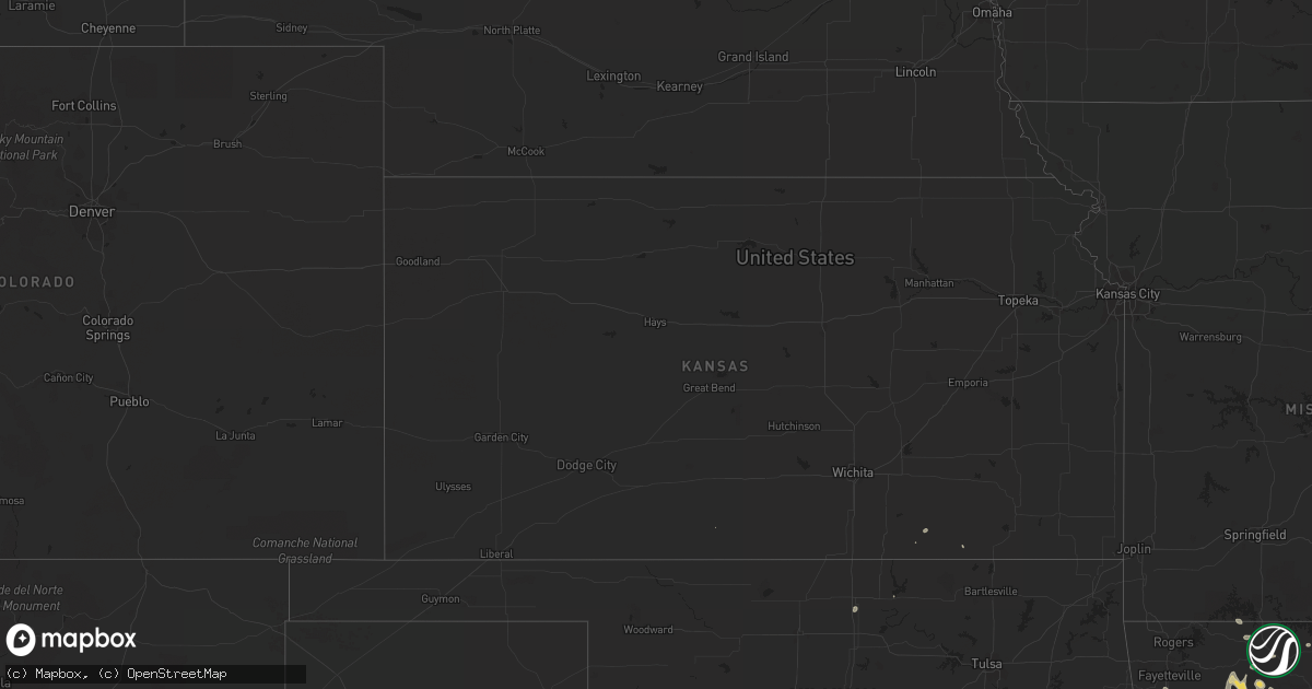 Hail map on July 19, 2012