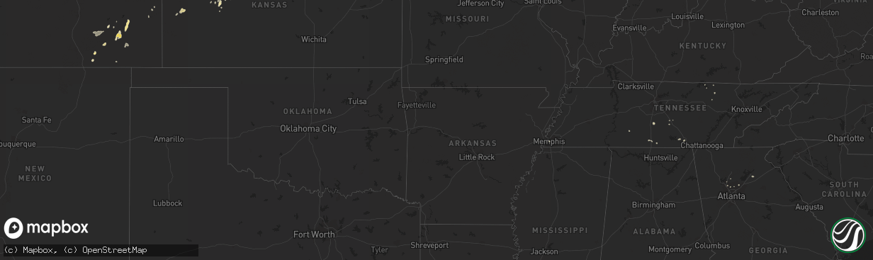 Hail map in Kansas on July 21, 2011