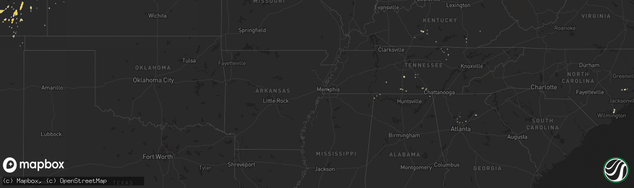 Hail map on July 21, 2011