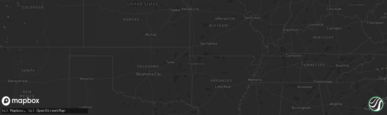 Hail map on July 21, 2012