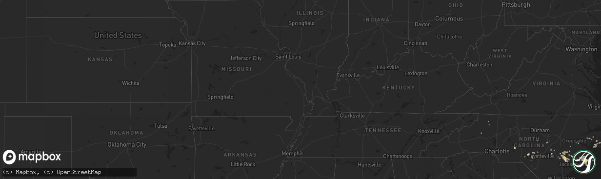 Hail map in Florida on July 22, 2012