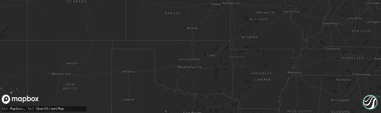 Hail map on July 22, 2012