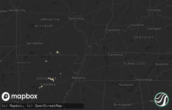 Hail map preview on 07-23-2011