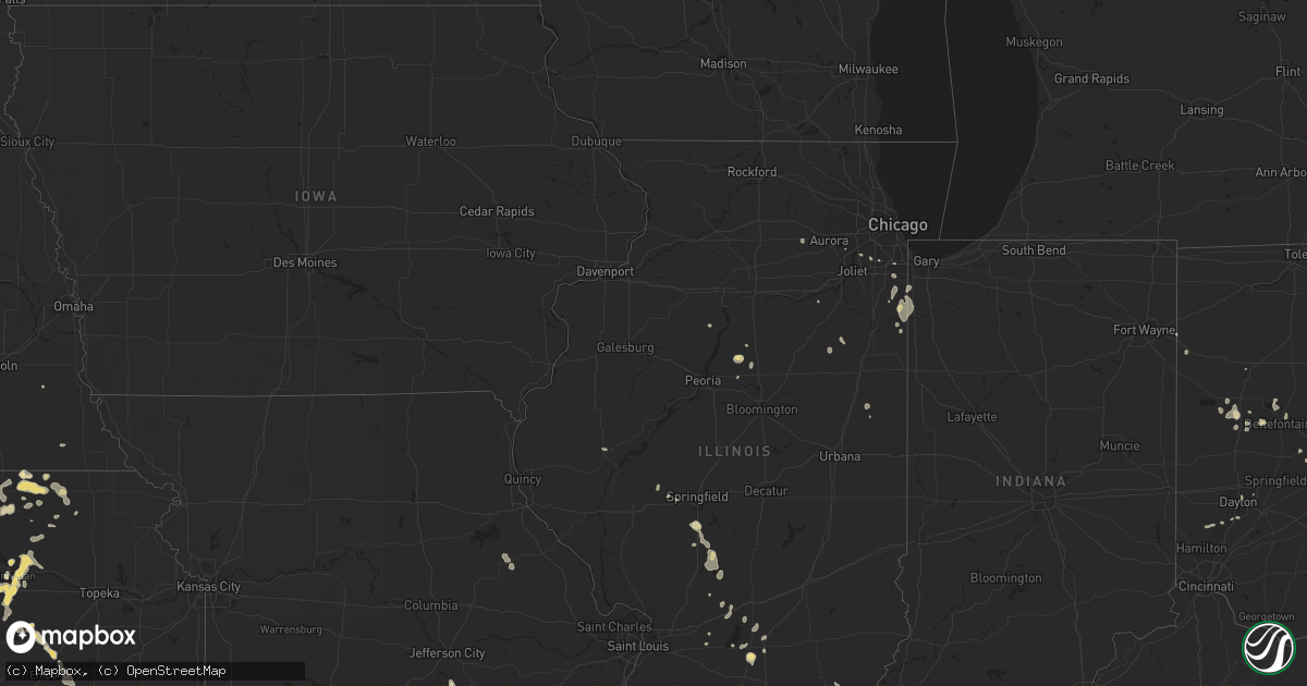 Hail map in Missouri on July 24, 2011