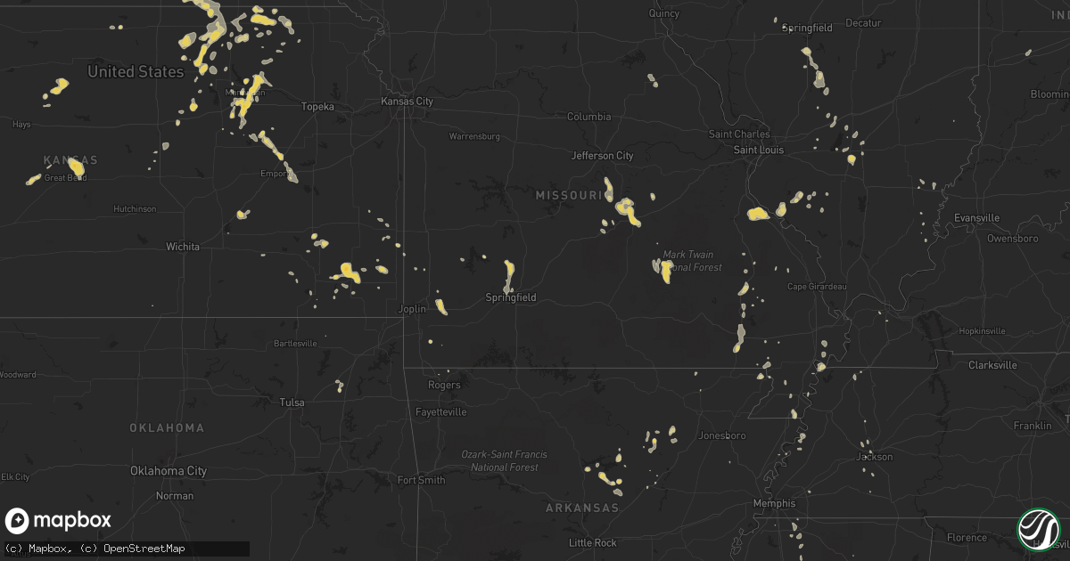 Hail map on July 24, 2011