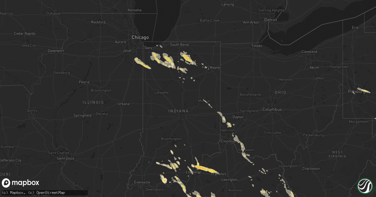 Hail map in North Carolina on July 24, 2012
