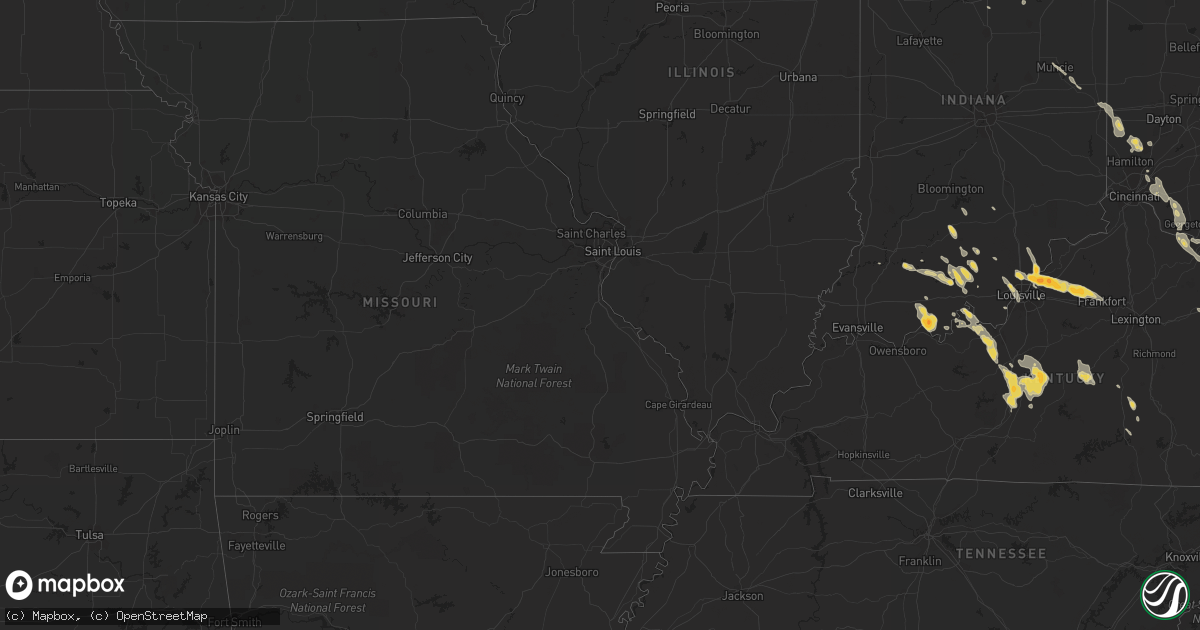 Hail map on July 24, 2012