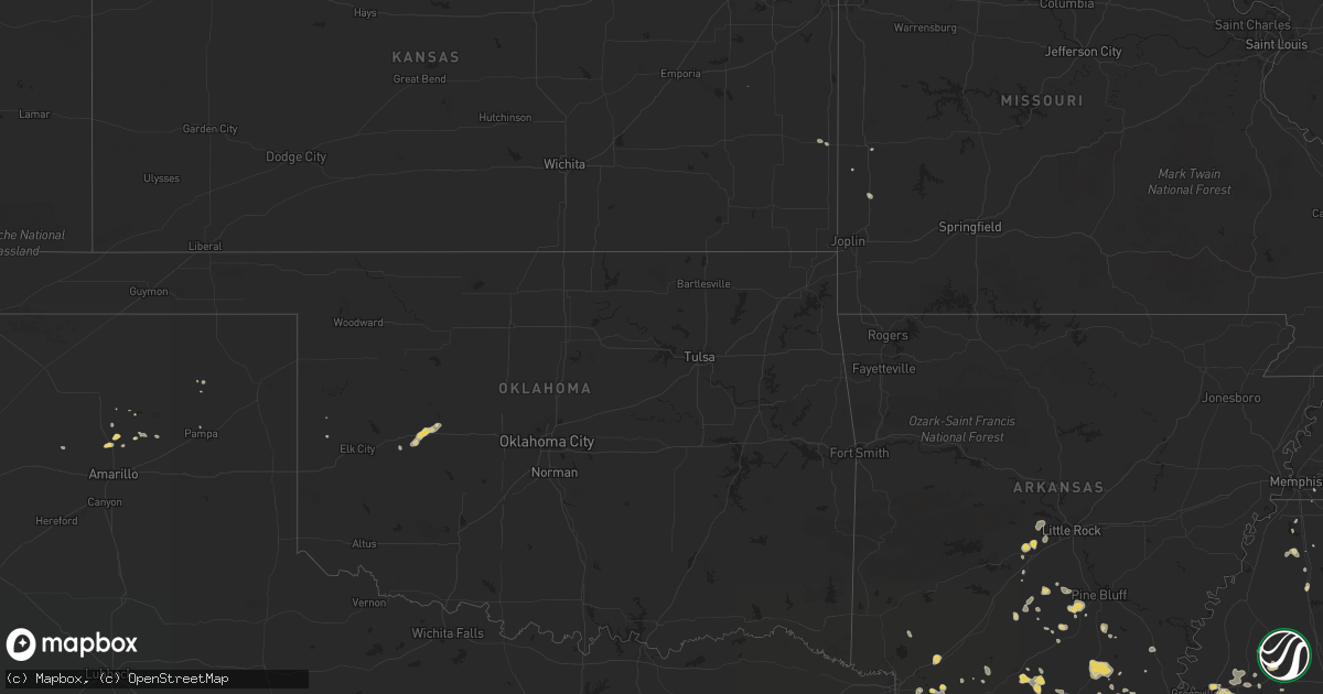 Hail map on July 25, 2011