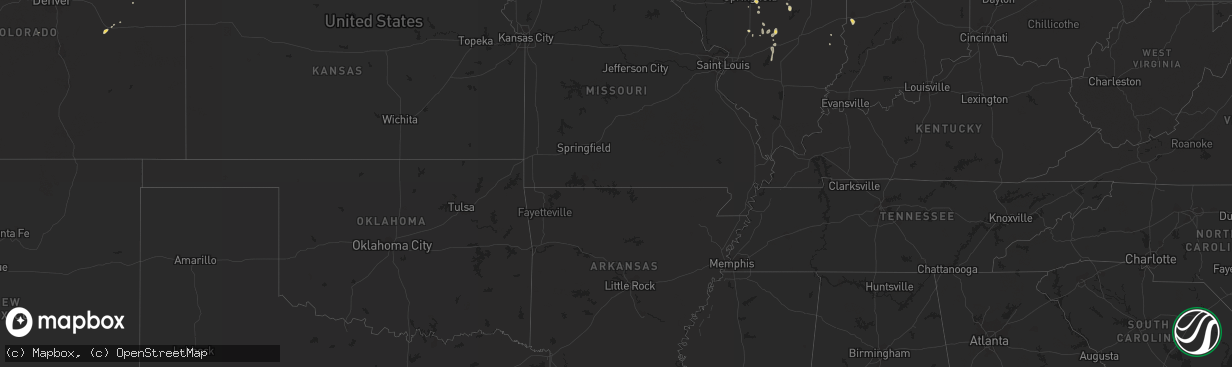 Hail map on July 26, 2011