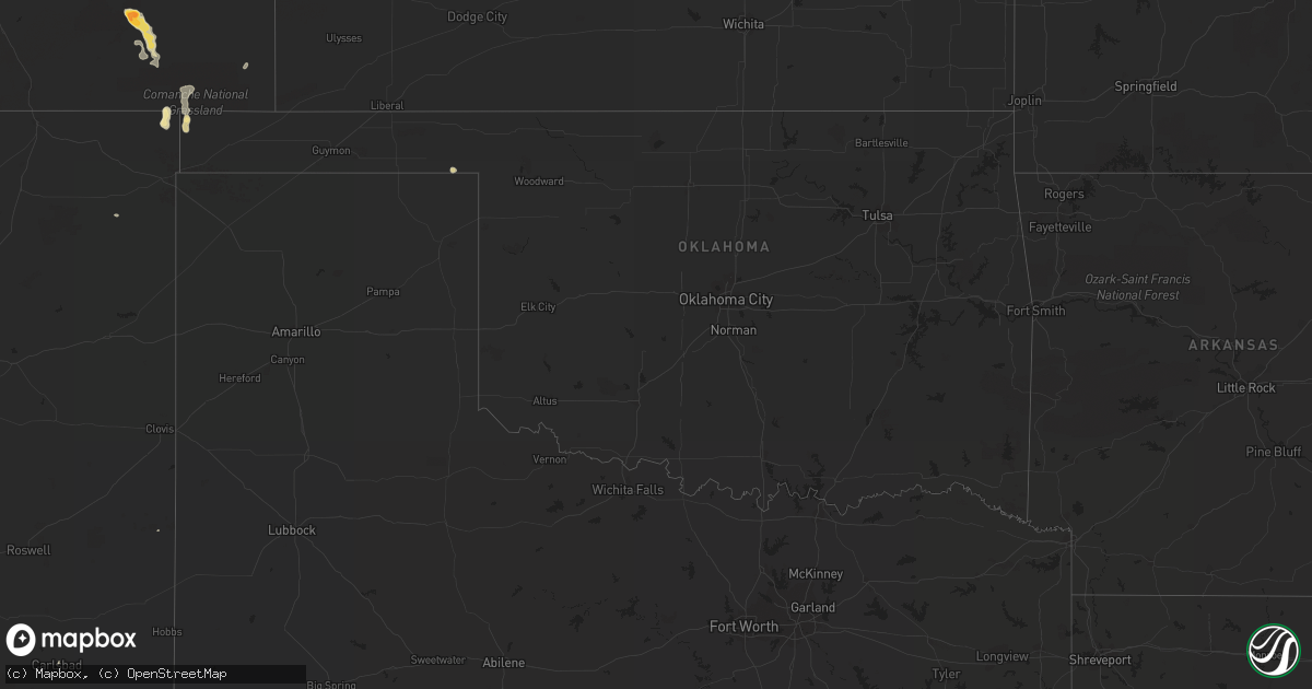 Hail map in New Mexico on July 26, 2017