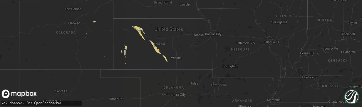 Hail map on July 27, 2013