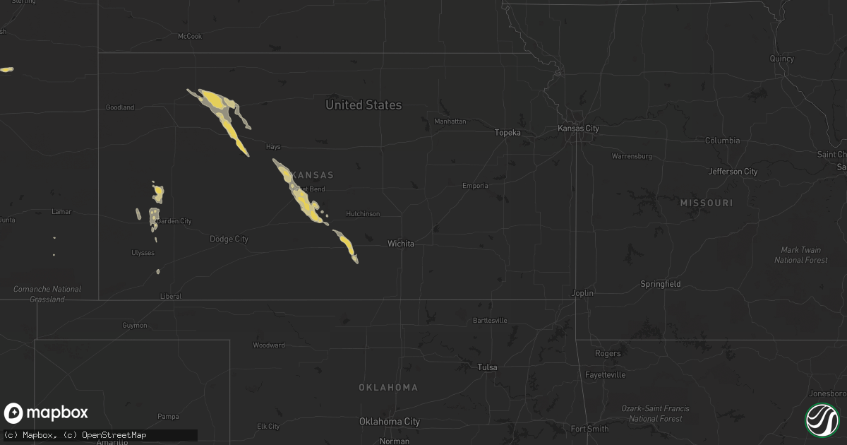 Hail map on July 27, 2013