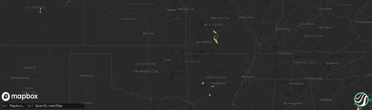 Hail map on July 29, 2012