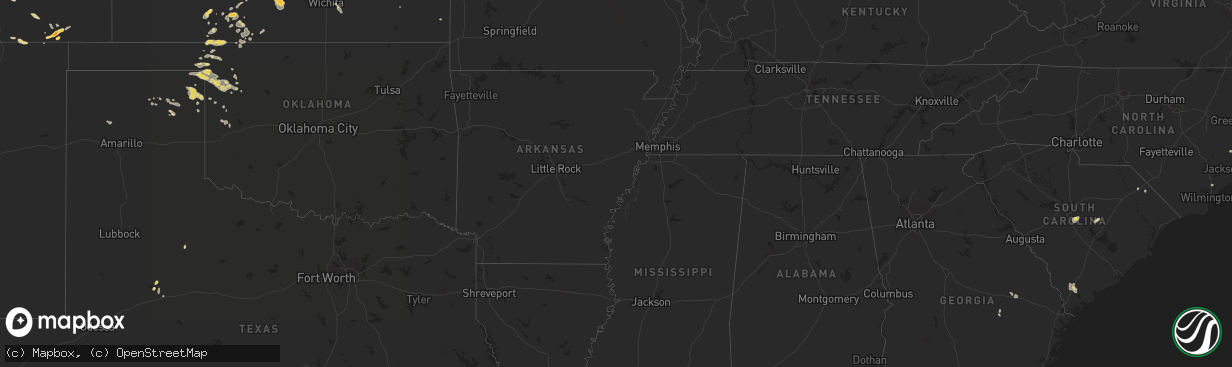 Hail map on July 29, 2013