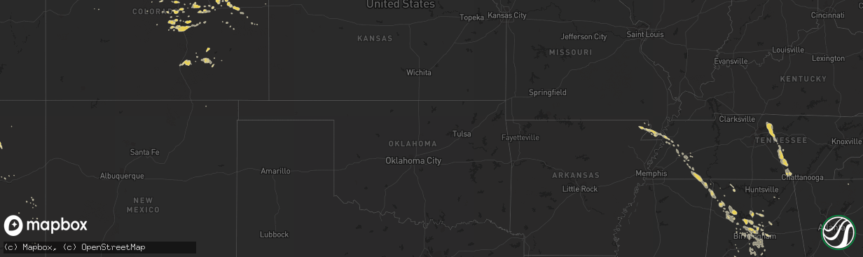 Hail map on July 30, 2012