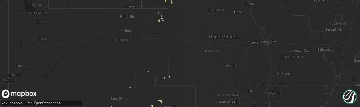 Hail map in Kansas on July 30, 2017