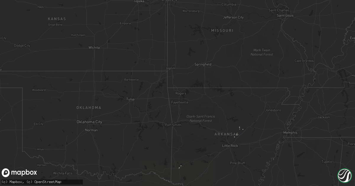Hail map on August 1, 2011