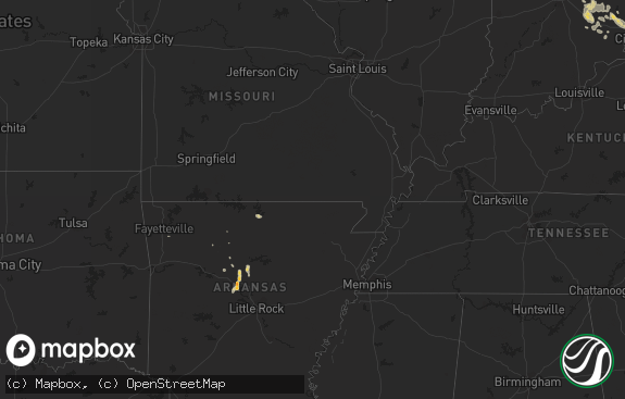 Hail map preview on 08-02-2011