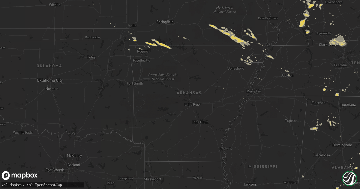 Hail map on August 2, 2012