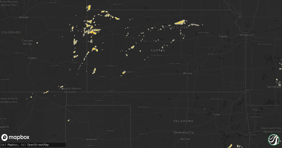 Hail map on August 4, 2011