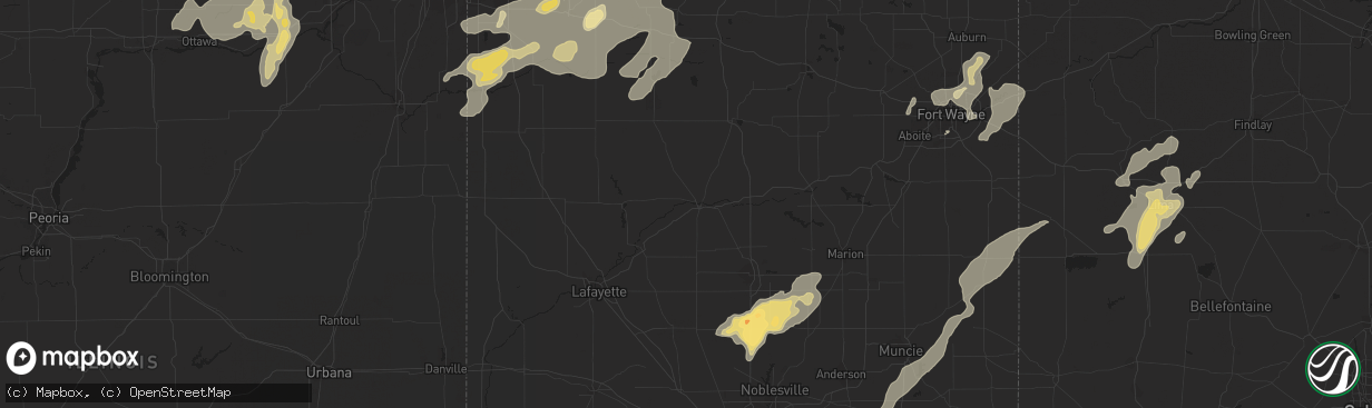 Hail map in Morris, IL on August 4, 2012