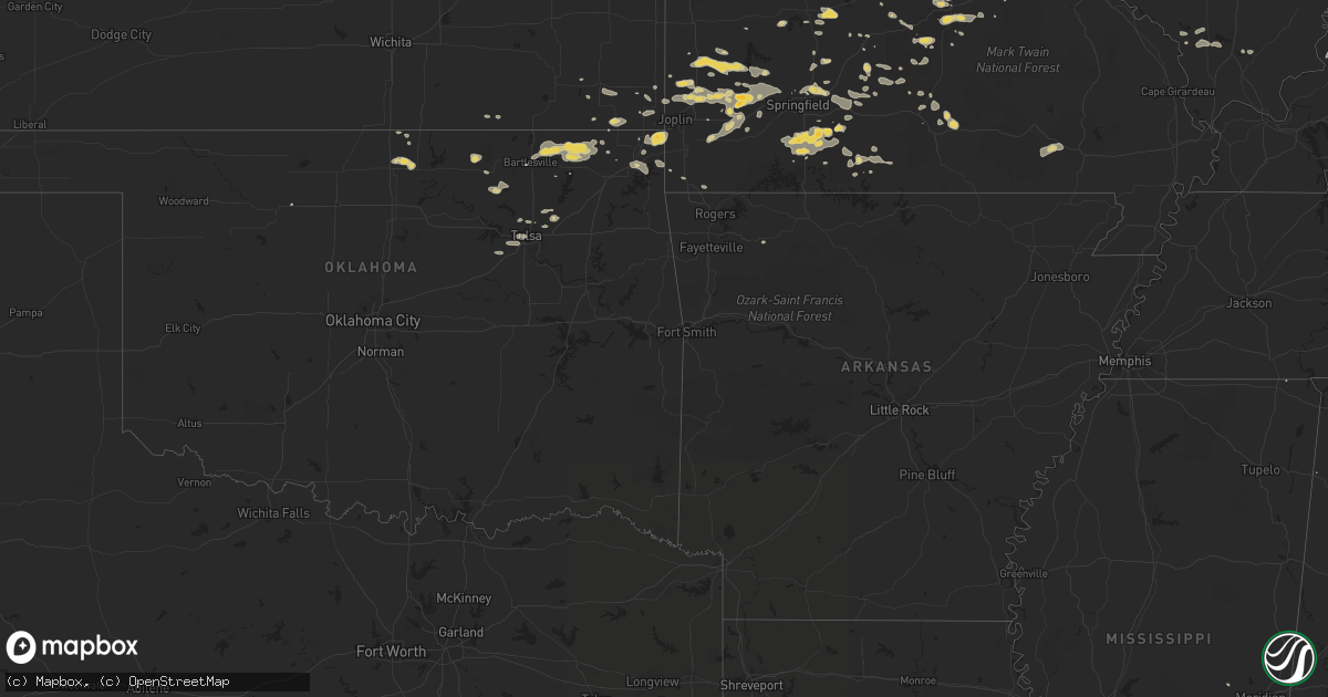 Hail map on August 4, 2012