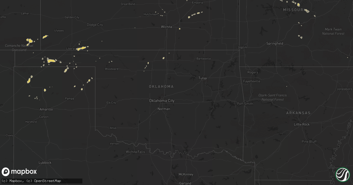 Hail map on August 5, 2011
