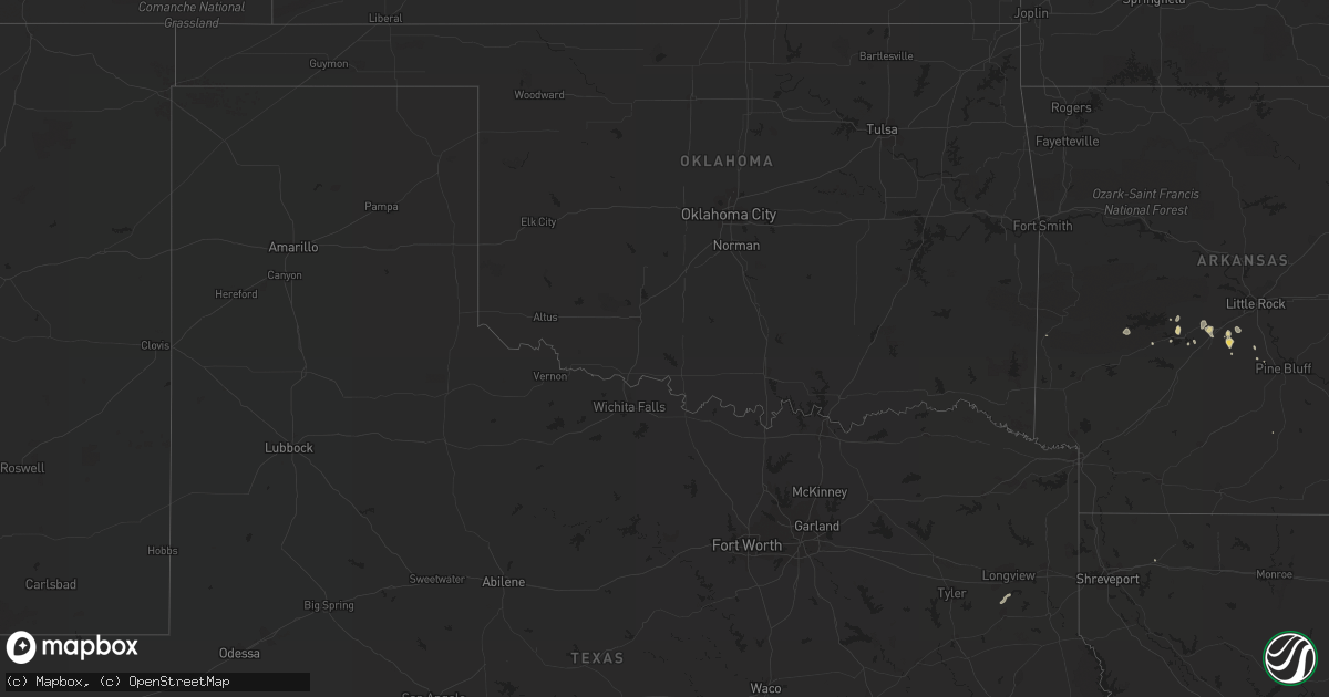 Hail map on August 5, 2012