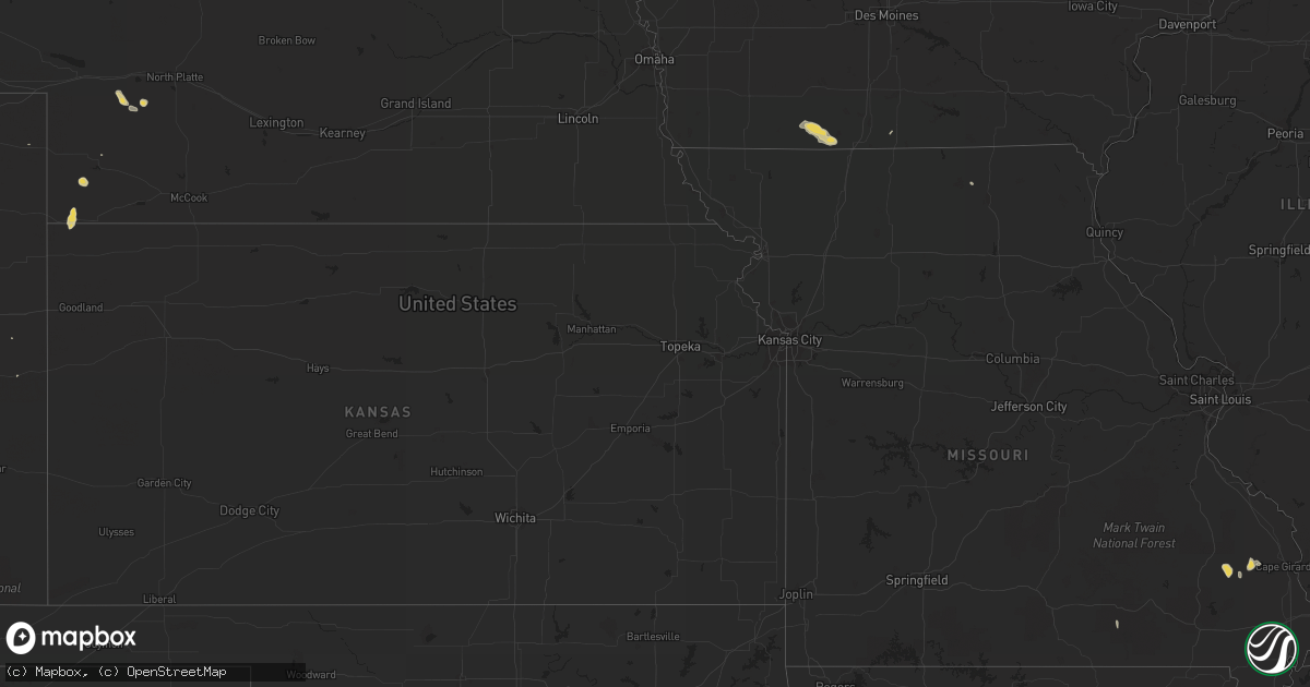 Hail map on August 5, 2014