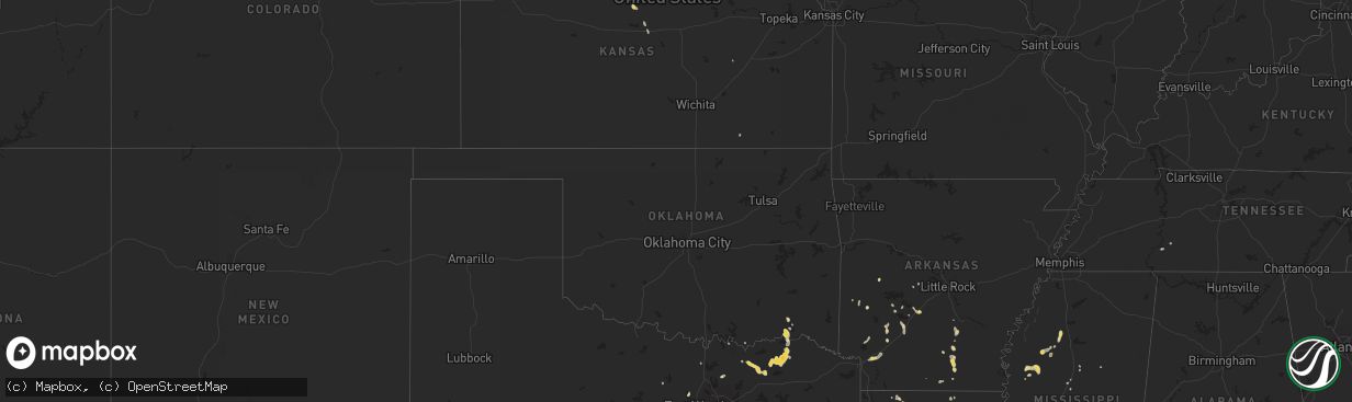 Hail map on August 6, 2012