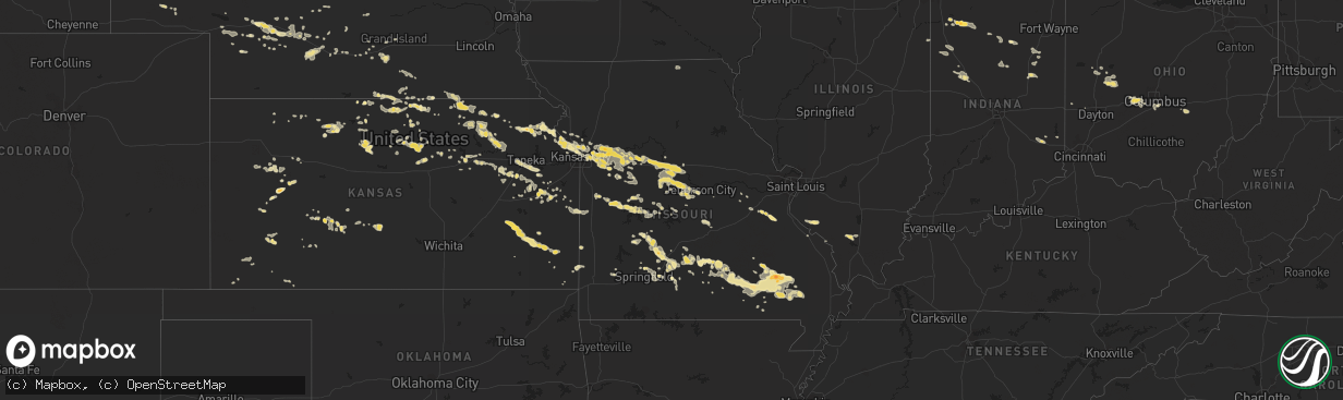 Hail map in Alabama on August 7, 2011