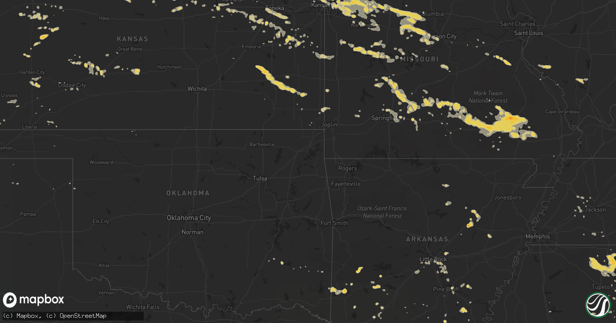 Hail map on August 7, 2011