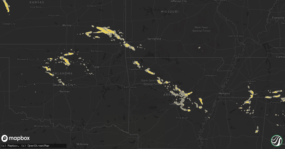 Hail map on August 8, 2011